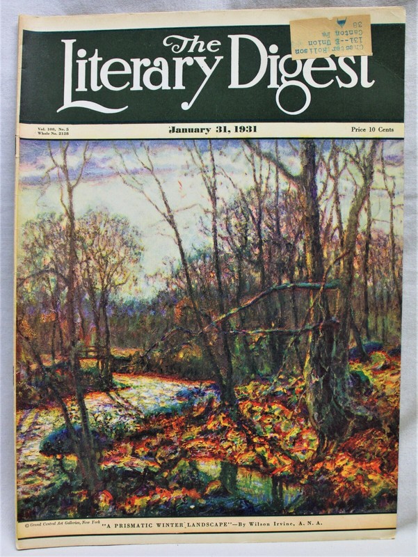 THE LITERARY DIGEST MAGAZINE 31 JANUARY 1931 NEWS GENERAL INTEREST STORIES