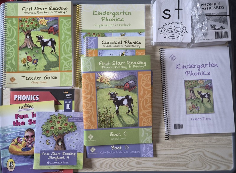 Memoria Press First Start Reading Phonics Workbook Set Teacher’s 3rd