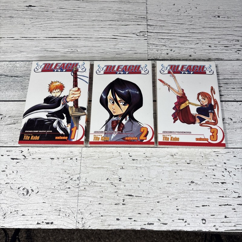 BLEACH Manga 1, 2,3 Tite Kubo Softcover