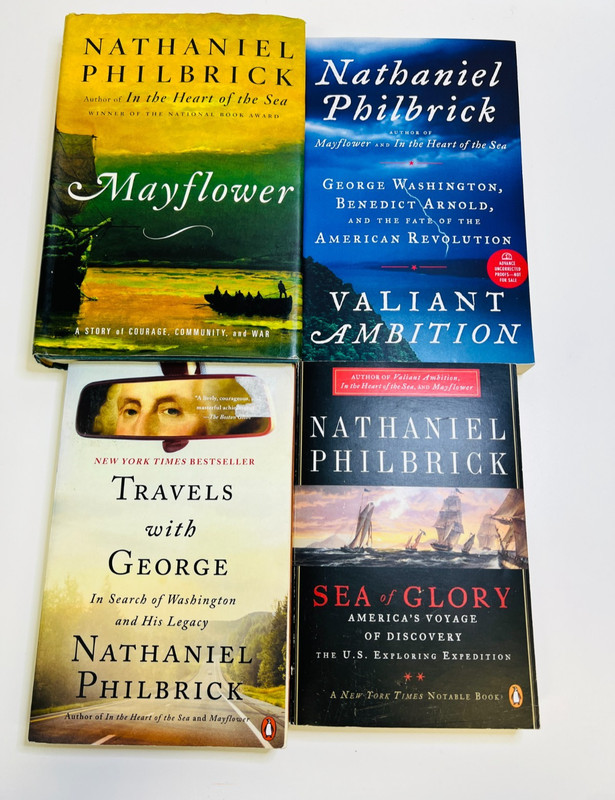 Nathaniel Philbrick Lot x 4 Mixed Mayflower, Sea of Glory, Travels w George…