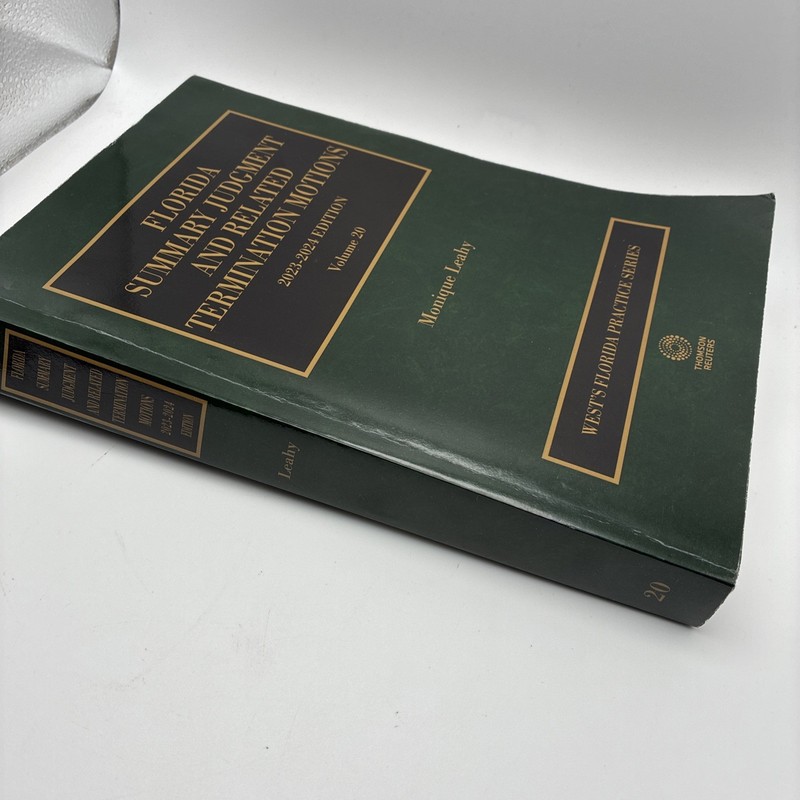 Florida Summary Judgment and Related Termination Motions 2023-2024 Ed. TPB gallery