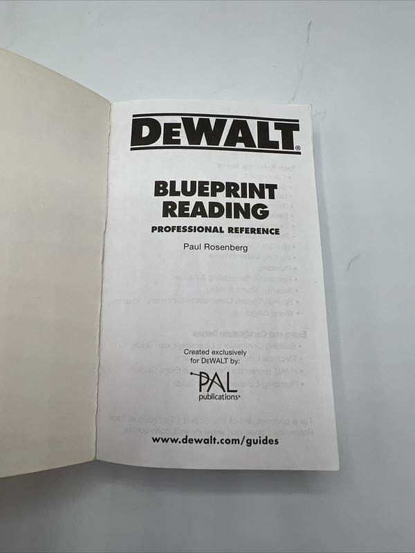 DEWALT Ser.: DEWALT Blueprint Reading Professional Reference by American... gallery