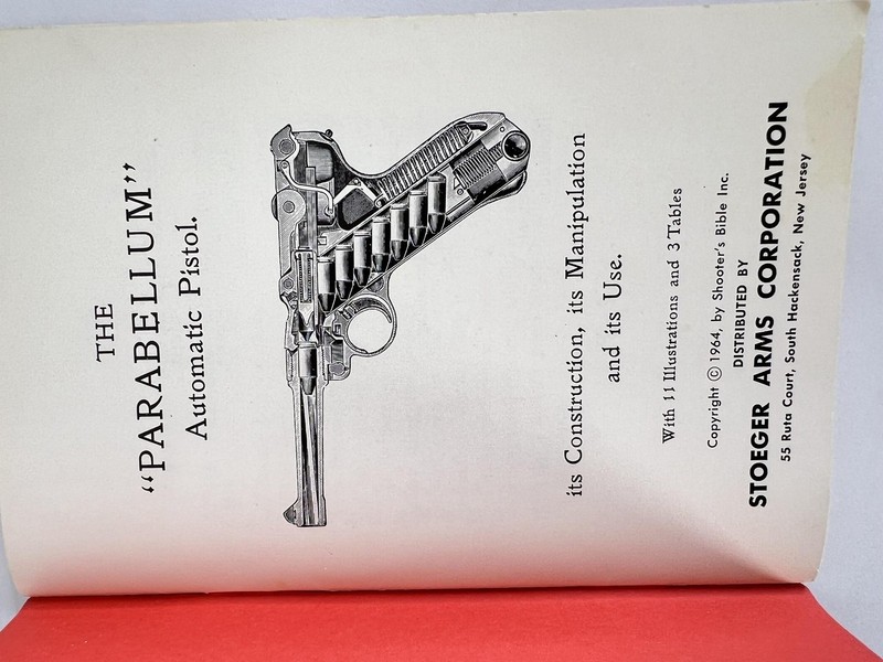 Vintage The Parabellum Automatic Pistol DWM Stoeger Red Pamphlet Luger gallery