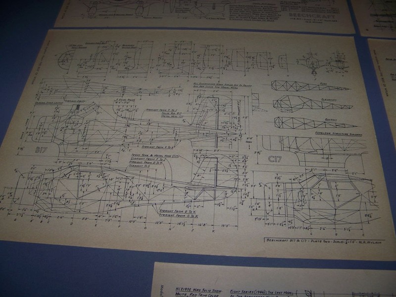 BEECHCRAFT STAGGERWING 17/A17/B17/C17/D17/G17..4-VIEWS/INTERIOR..RARE! (766E) gallery