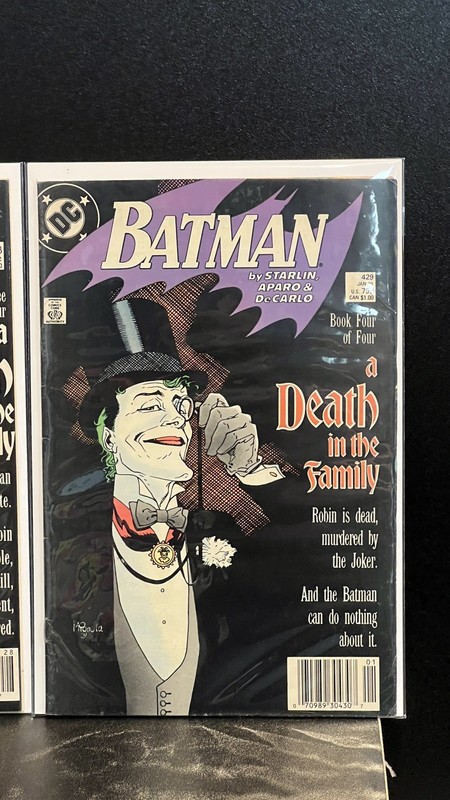 Batman #426-429 A Death in the Family 1-4 DC Comics (1988) Rare Newsstand Set gallery