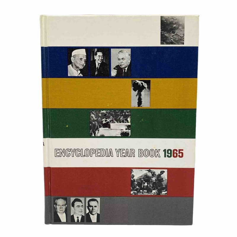 Encyclopedia Year Book 1965 Hardcover Grolier Illustrated Vintage ~Like New