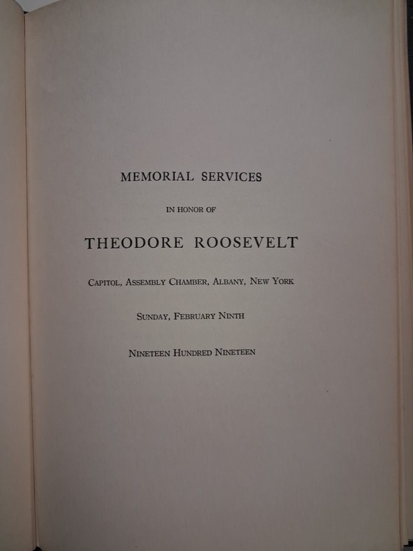 1919 Theodore Roosevelt TEDDY State Of New York Memoriam Book gallery