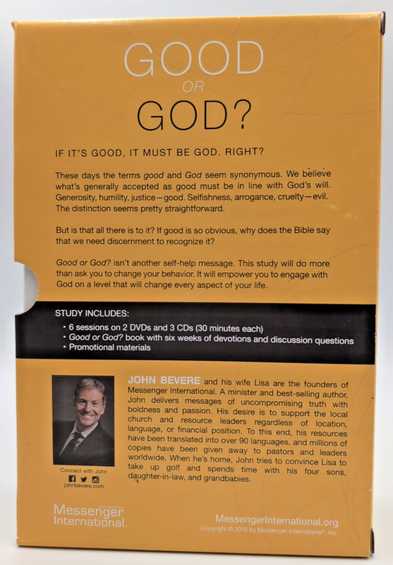 John Bevere Good or God? DVD Curriculum Kit w/ Book & Study Guide - READ DESC gallery