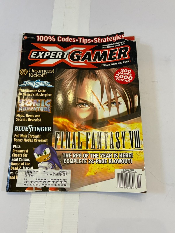 Expert Gamer Final Fantasy 8 Magazine, Dream Cast Kickoff, #64 Oct. 99, Pre-Own