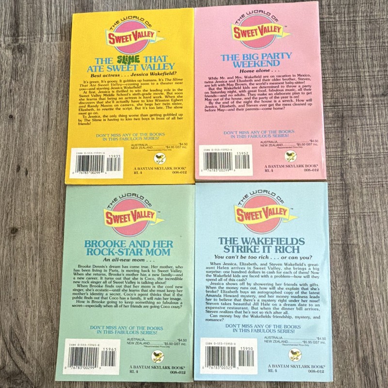 Sweet Valley Twins & Friends Paperback 53-56 Lot of 4, Francine Pascal, 1990s gallery