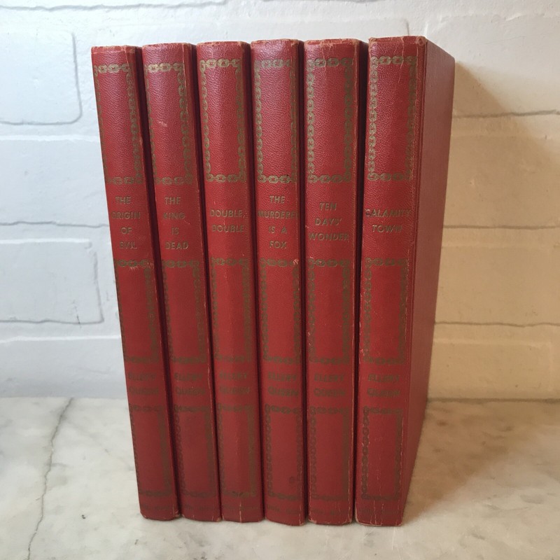 Vintage 1952 Ellery Queen Book Set Of 6 Published By Little Brown & Company