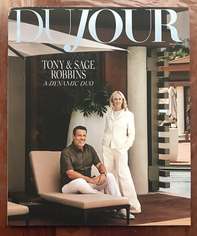 DUJOUR Magazine Fall 2024 Tony Robbins Sutton Foster Rob Lowe Kelly Hoppen
