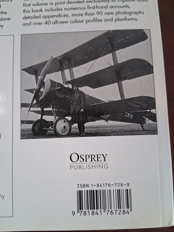 Osprey Aircraft Of The Aces 62 Sopwith Triplane Aces Of WW 1 Franks, Norman PB gallery