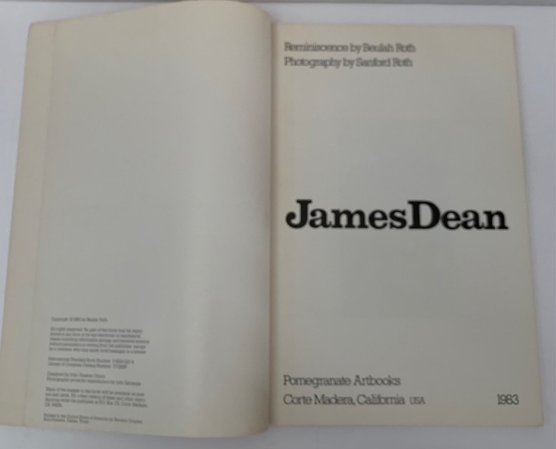 JAMES DEAN SANFORD ROTH 1983 LARGE ILLUSTRATED PHOTOGRAPHIC BOOK HOLLYWOOD FILM gallery