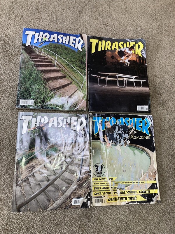 4 – Vintage 2011 2021 2022 Thrasher Skateboard Magazine 30th Anniversary GONZ