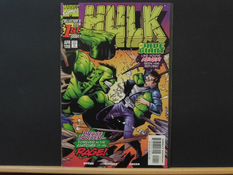 Marvel Comics: HULK #1 April 1999 Bruce Banner, John Byrne, Ron Garney, Green gallery