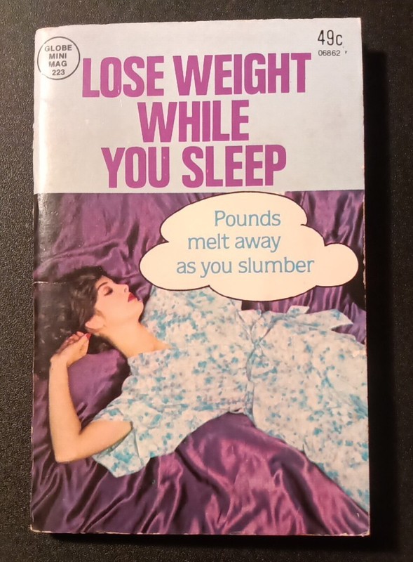 Lose Weight While You Sleep by Globe Mini Mag 1980 Vintage Pocket Size Book