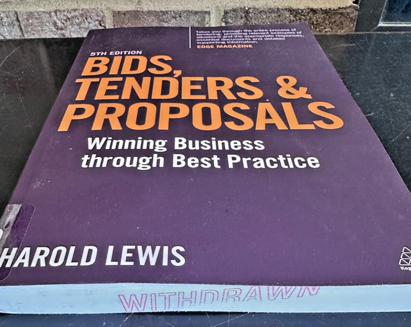 Bids, Tenders, & Proposals 5th Ed by Harold Lewis 2015 SC Kogan Page gallery