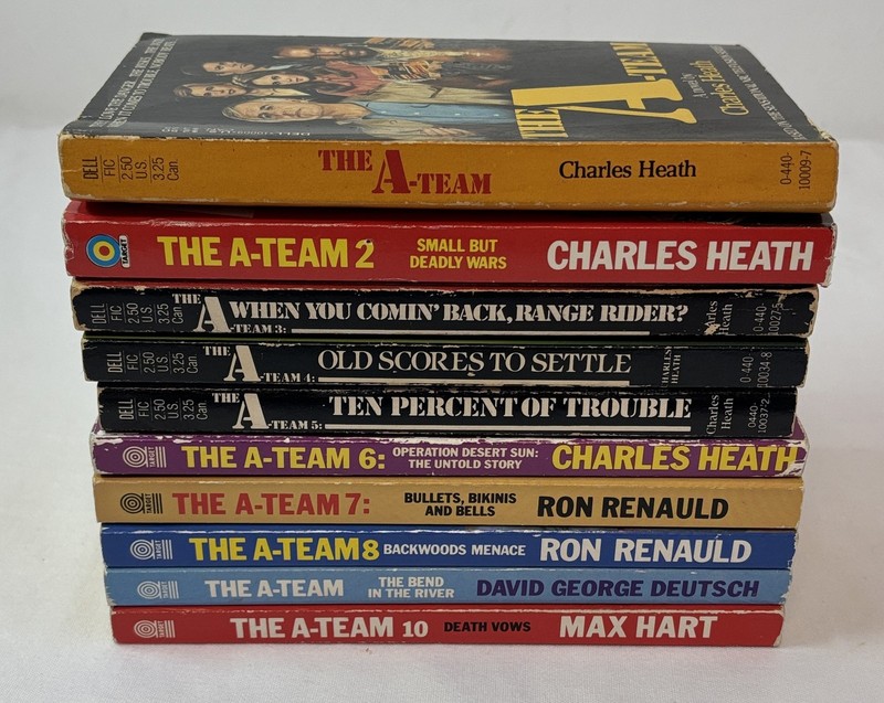 1984 tv show paperbacks ~ THE A-TEAM #1 2 3 4 5 6 7 8 9 10 ~ FULL SET gallery
