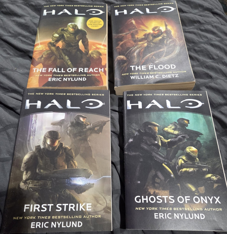 Halo Books 1-4: Fall of Reach, The Flood, First Strike, Ghost of Onyx