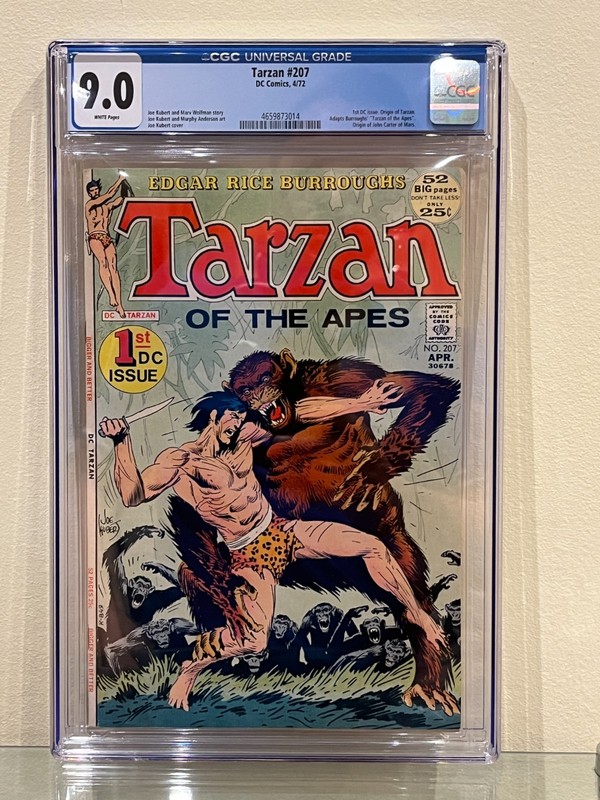Tarzan 207 (1972) – DC Comics Bronze Age key 1st DC issue – CGC 9.0 VFN/NM