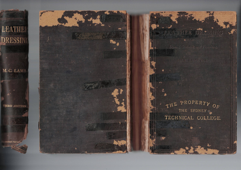 LEATHER DRESSING by M C LAMB pbl 1925 , 3rd ed , 472 pages , illustrated gallery