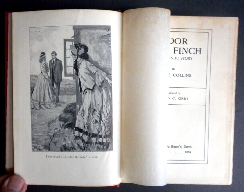 POOR MISS FINCH 1908 Scribners hardcover by WILKIE COLLINS 552 pages 1st ed thus