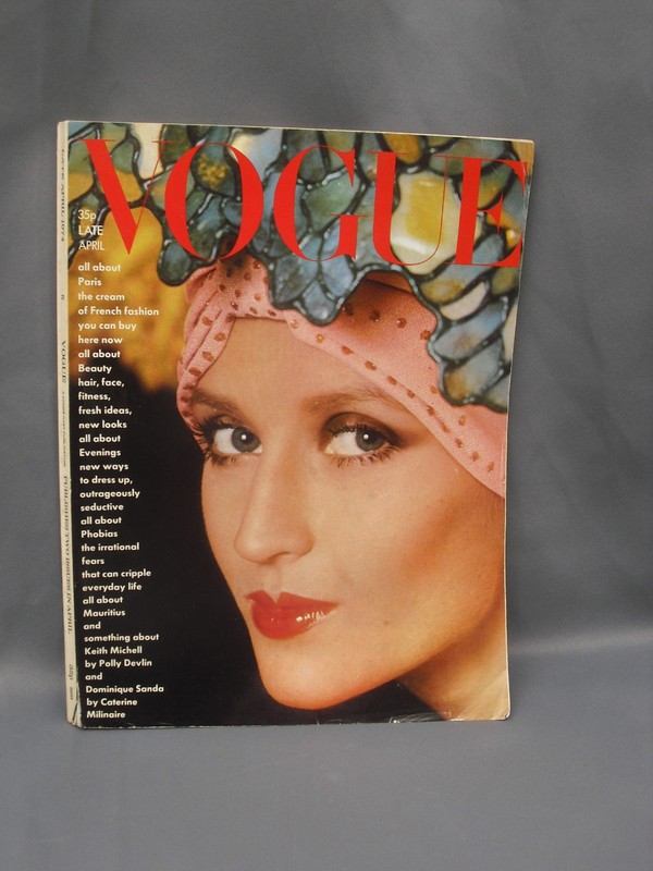 Vintage Vogue magazine April 1974 lifestyle fashion celebrities etc