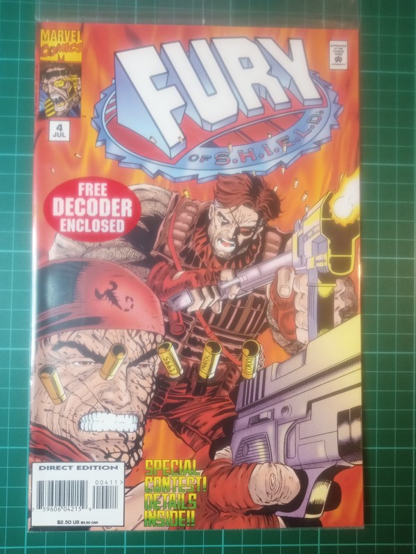 FURY OF SHIELD #4 COVER A (1995 SERIES) , Polybagged w Decoder , NM Near Mint WP