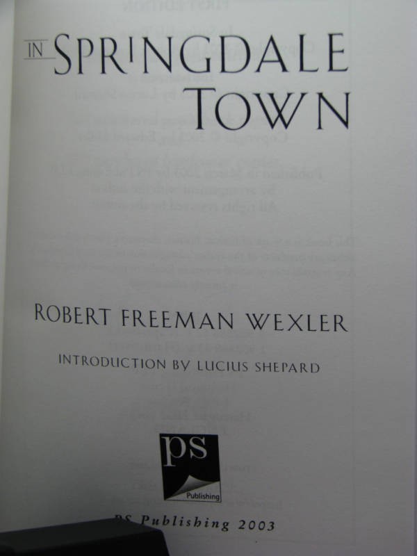 1st,signed by 3, In Springdale Town by Robert Freeman Wexler (2003) bk 44 of 300 gallery