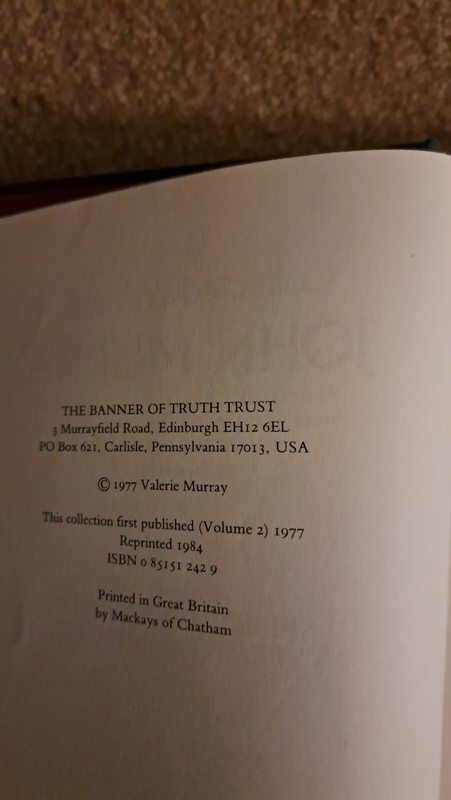 Collected Writings of John Murray Banner of Truth Four Volumes gallery