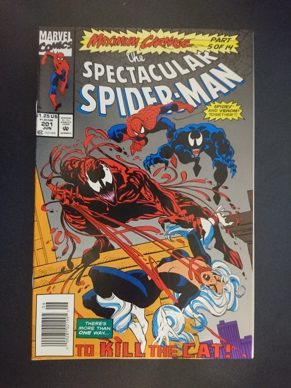 Spectacular SPIDER-MAN 201 Near Mint 9.4 – 9.6 Maximum CARNAGE 5 Newsstand