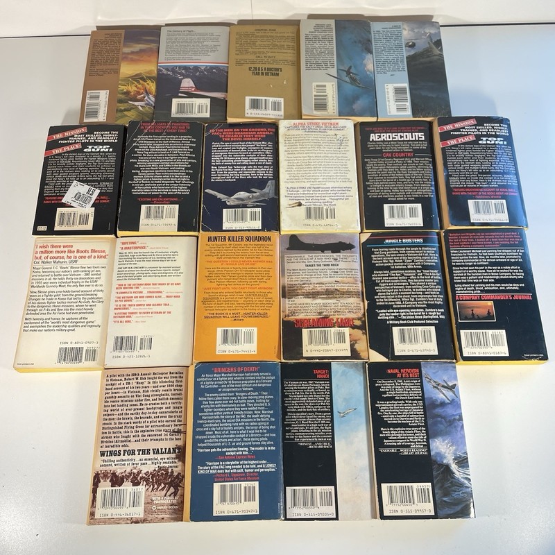 Lot of 21 Vintage Vietnam War Military Aviation Navy Air Force Memoir Books gallery