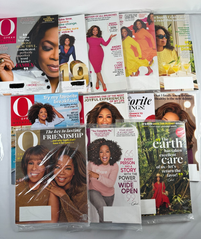 «O» The OPRAH Magazine 2019 12 Issue Lot Complete Year, Good some Sealed