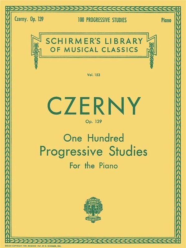 Carl Czerny – 100 Progressive Studies without Octaves, Op. 139 – Schirme…