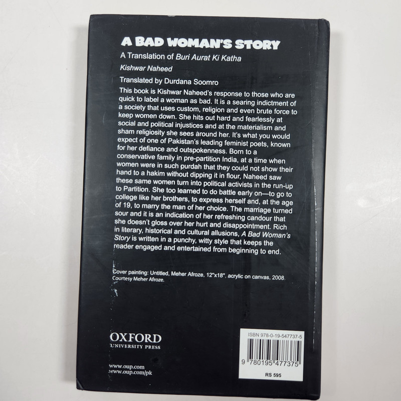 A Bad Womans Story Kishwar Naheed Autobiography Feminist Poet Pakistan HC gallery