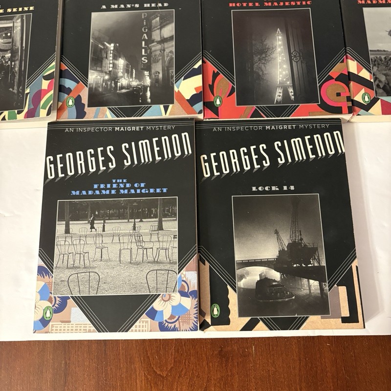 Lot of 10 Inspector Maigret paperbacks by Georges Simenon Detection Novels gallery