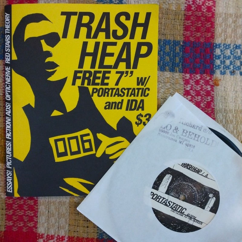 Trash Heap No 6 Zine w/ 7 in, Portastatic IDA Optic Nerve Red Stars Theory