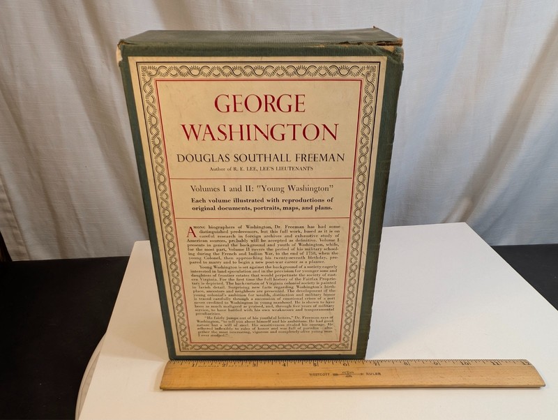 George Washington, Douglas Southall Freeman, 1st Box Set Volumes 1 & 2, 1st Ed. gallery