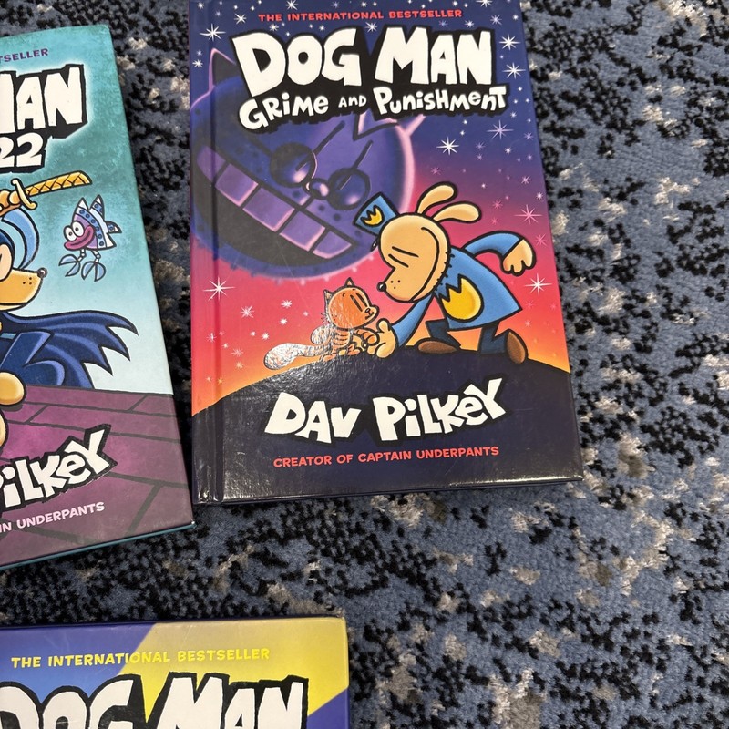 Dog Man Books Lot of 10 Hardcover Dav Pilkey Graphic Novel Set Series & Cat Kid gallery