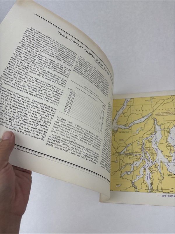 Tidal Current Charts Puget Sound Southern Part Third Edition 1973 US Dept Comme gallery
