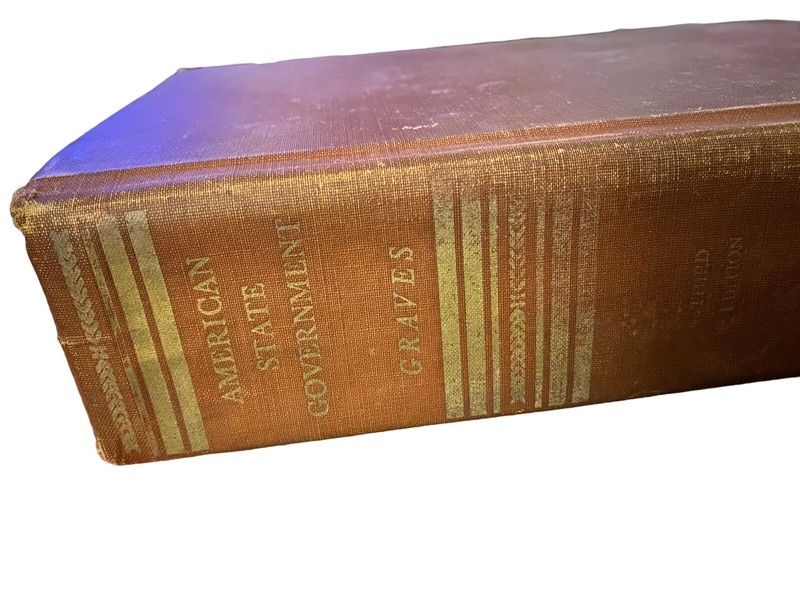 American State Government • W. Brooke Graves • 1946 Textbook Clean Pages 3rd Ed
