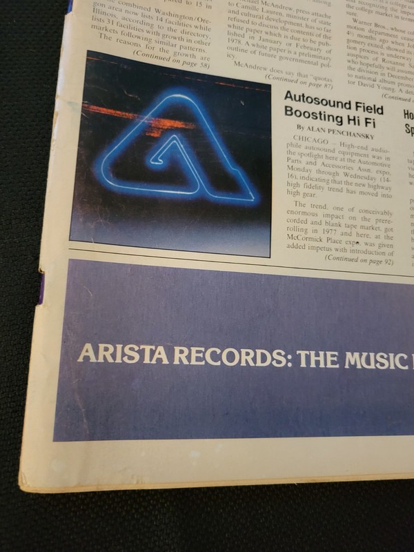 Billboard Magazine, Nov 26, 1977, Arista Records, Alice Cooper Ad, Clive Davis gallery