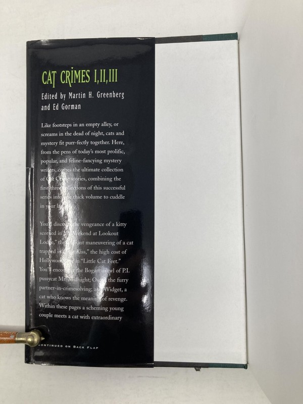 Cat Crimes I II III by Martin H Greenberg First 1st Edition LN HC 1998 gallery