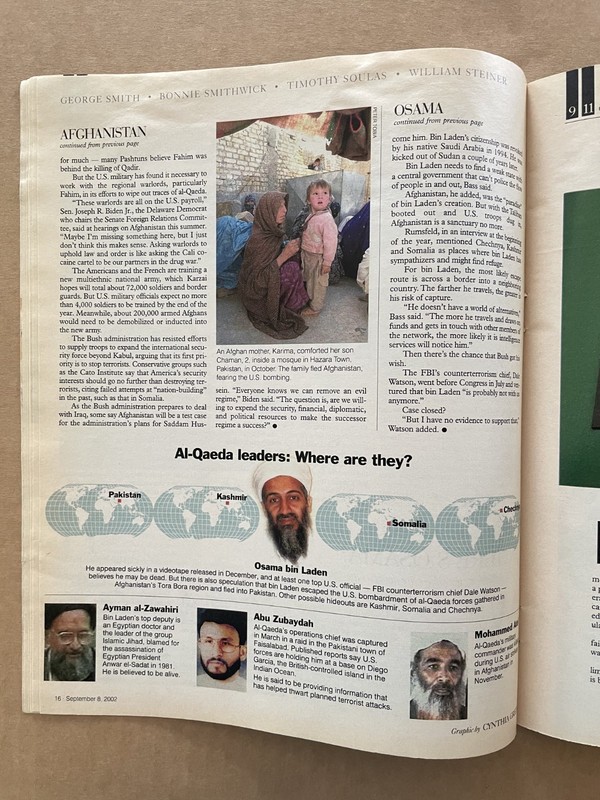 “9.11 One Year Later” 9-11-2001 Philadelphia Inquirer Magazine 47 pages 9/8/2002 gallery