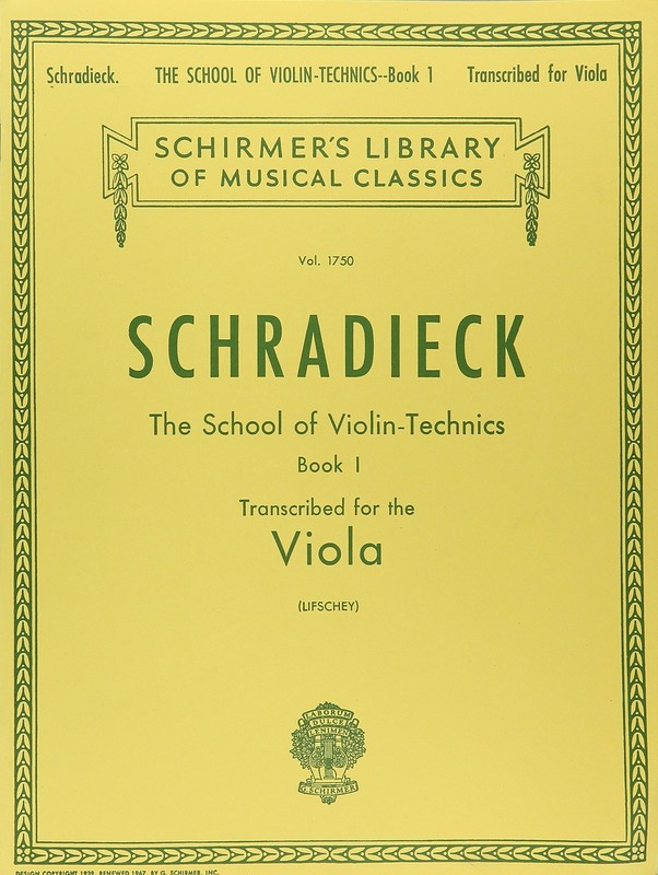School of Violin Technics Book 1 Transcribed for Viola by Henry Schradieck