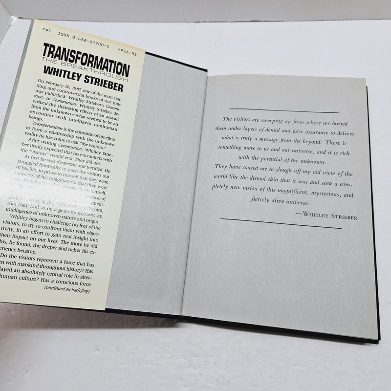 UFO/Alien Abduction Book - Transformation - FIRST EDITION Whitley Strieber 1988 gallery