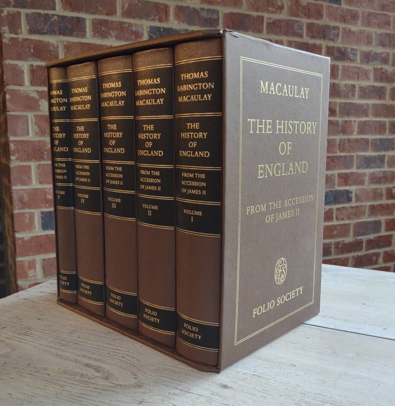 2009 FOLIO SOCIETY 5 Volume THE HISTORY OF ENGLAND Book SET w/ SLIPCASE Macaulay
