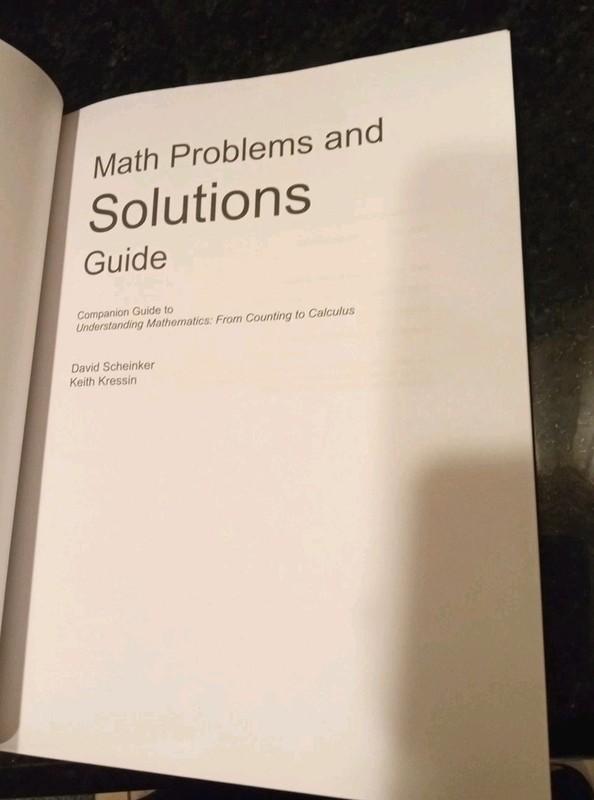 MATH PROBLEMS AND SOLUTIONS GUIDE By David Scheinker & Keith Kressin GOOD Cond. gallery