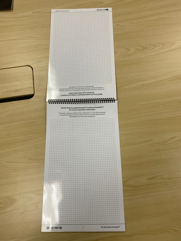 MCAT Prep Erasable Notepad/Whiteboard (noteboard booklet) with Staedtler Marker gallery